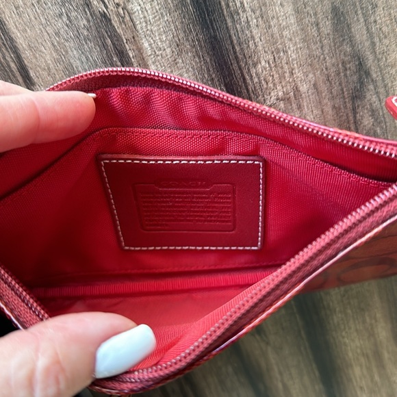 Coach Red Pouch - Picture 3 of 5